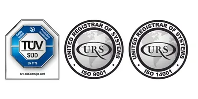ISO 9001 & ISO 14001 and TÜV certification